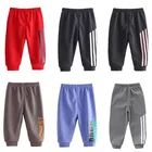 Штаны-шаровары для мальчиков и девочек, демисезонные однотонные, одежда для мальчиков-малышей