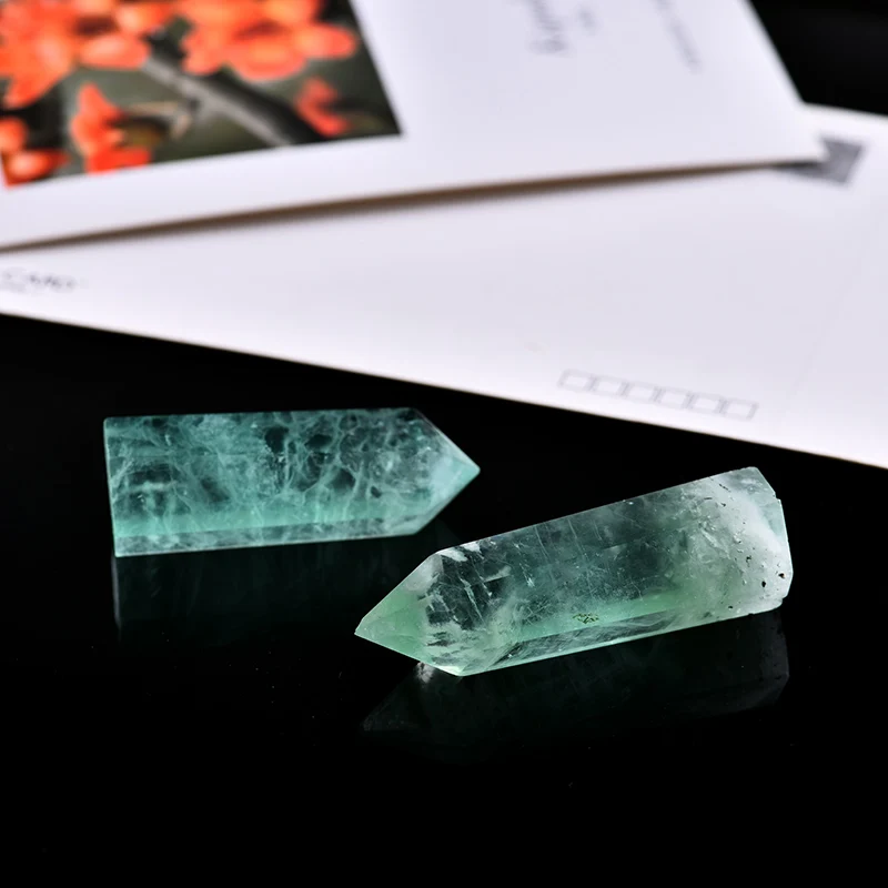 1 шт. Природный Флюорит Кристал острый Column Колонка кварцевый кристалл