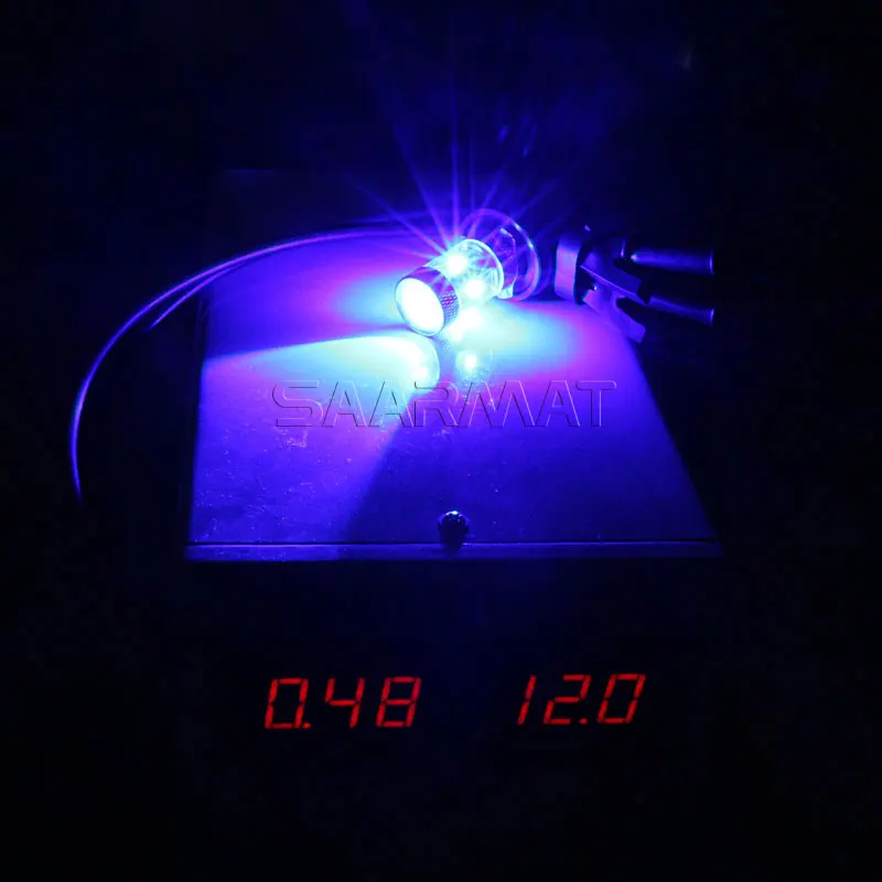 Пара противотуманных фар 9006 HB4 светодиодные белые и синие 30 Вт Проекционные ДХО