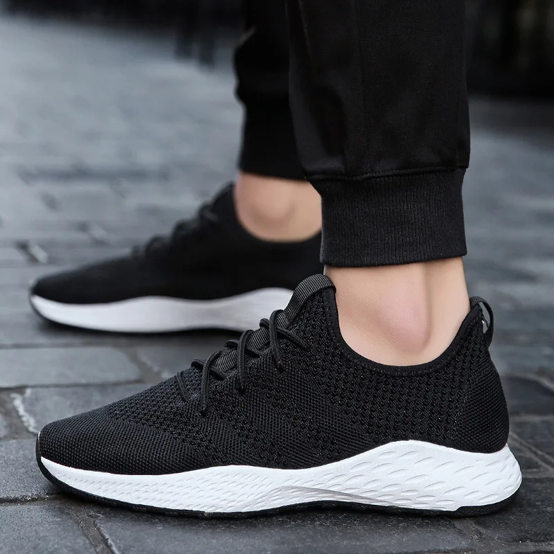 Удобные мужские кроссовки мужская обувь для взрослых красная черная серая