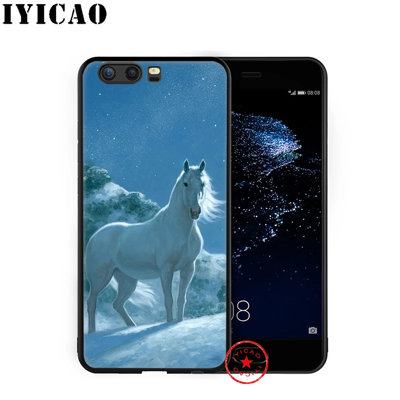 Мягкий чехол IYICAO Fine Horse Art Для huawei P30 P20 P10 P9 P8 2017 2016 2015 P Smart Z Plus 2019 mate 20 10 Lite Pro Mini |