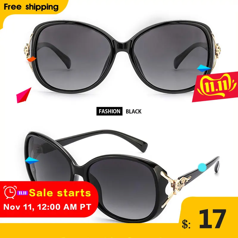 Классические негабаритные солнцезащитные очки для женщин HD поляризованные