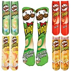 Носки мужские, хлопковые, с 3D-принтом, с рисунком и закусками