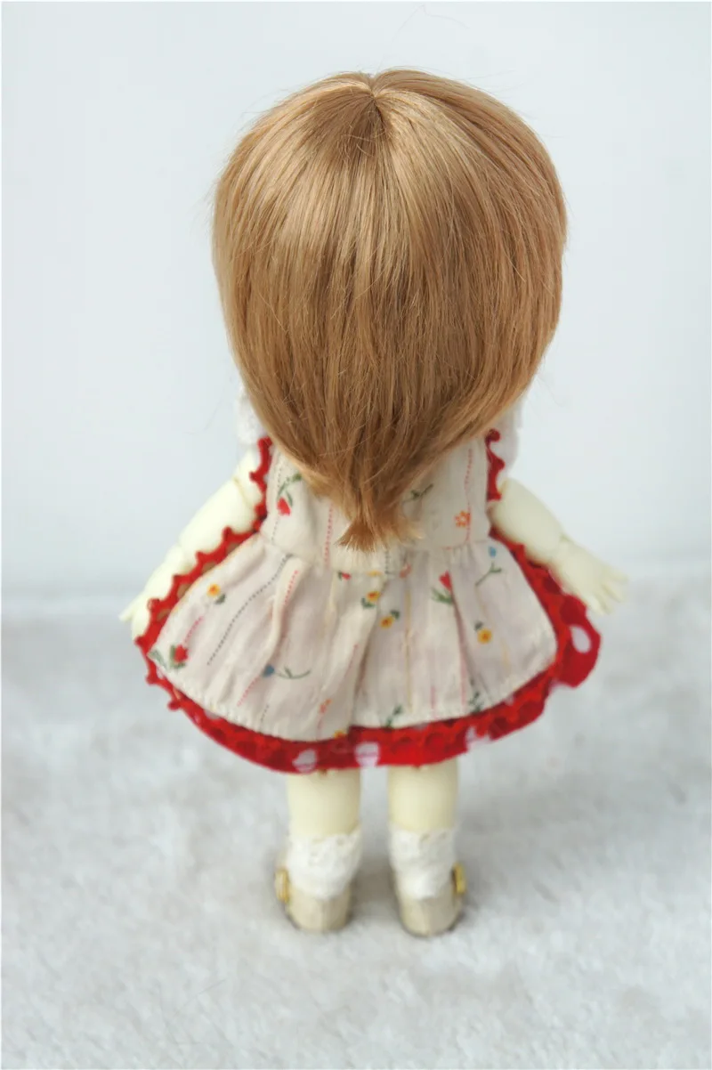 JD081 1/12 1/8 модные короткие синтетические мохеровые парики BJD волосы для кукол латти