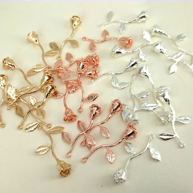 Hzew Новый 50 шт. модный винтажный розовый очаровательный простой кулон для женщин