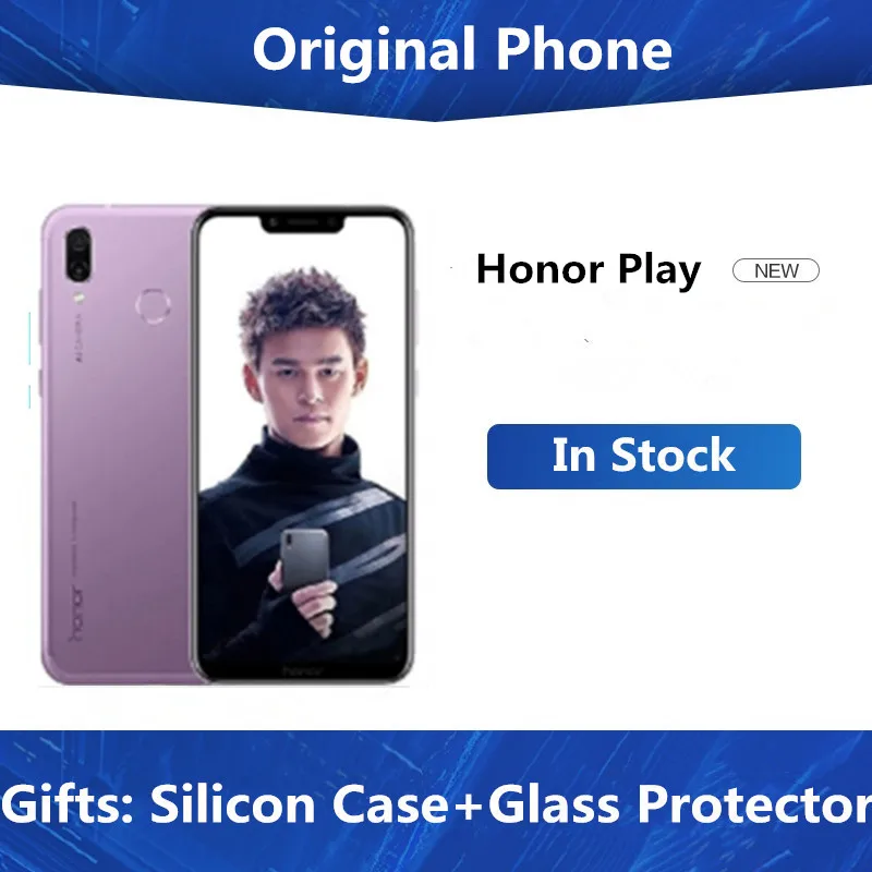 Мобильный телефон с глобальной ПЗУ 6,3 дюйма honor Play Kirin 970, Восьмиядерный Android 8,1, 2340x1080, быстрое зарядное устройство, 9 В/2 А