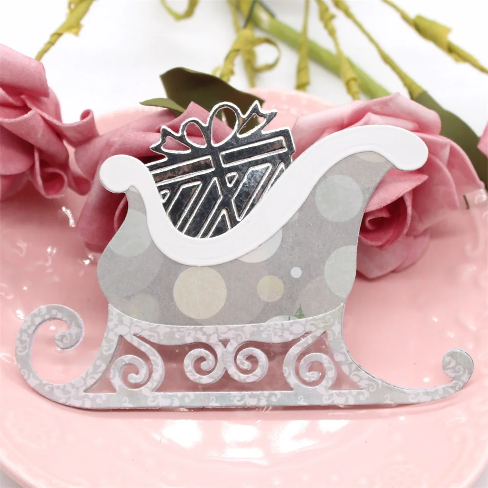 KSCRAFT Санта сани шейкер мешок Топпер металлические режущие штампы трафареты для DIY