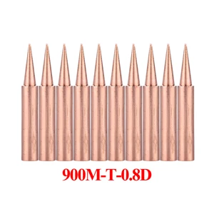 Наконечник паяльника 10 шт.лот 900m-t-0. 8d, бессвинцовые сварочные инструменты из чистой меди для пайки BGA