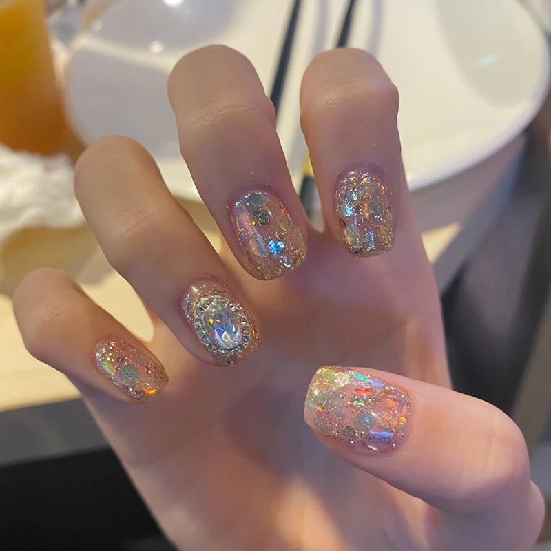 

6PC/set Nail Glitter Chameleon Burst Glitter Laser Nail Glitter Flakes Shining Sequin For Nail Art Paillette 3D DIY Nail Art Dec
