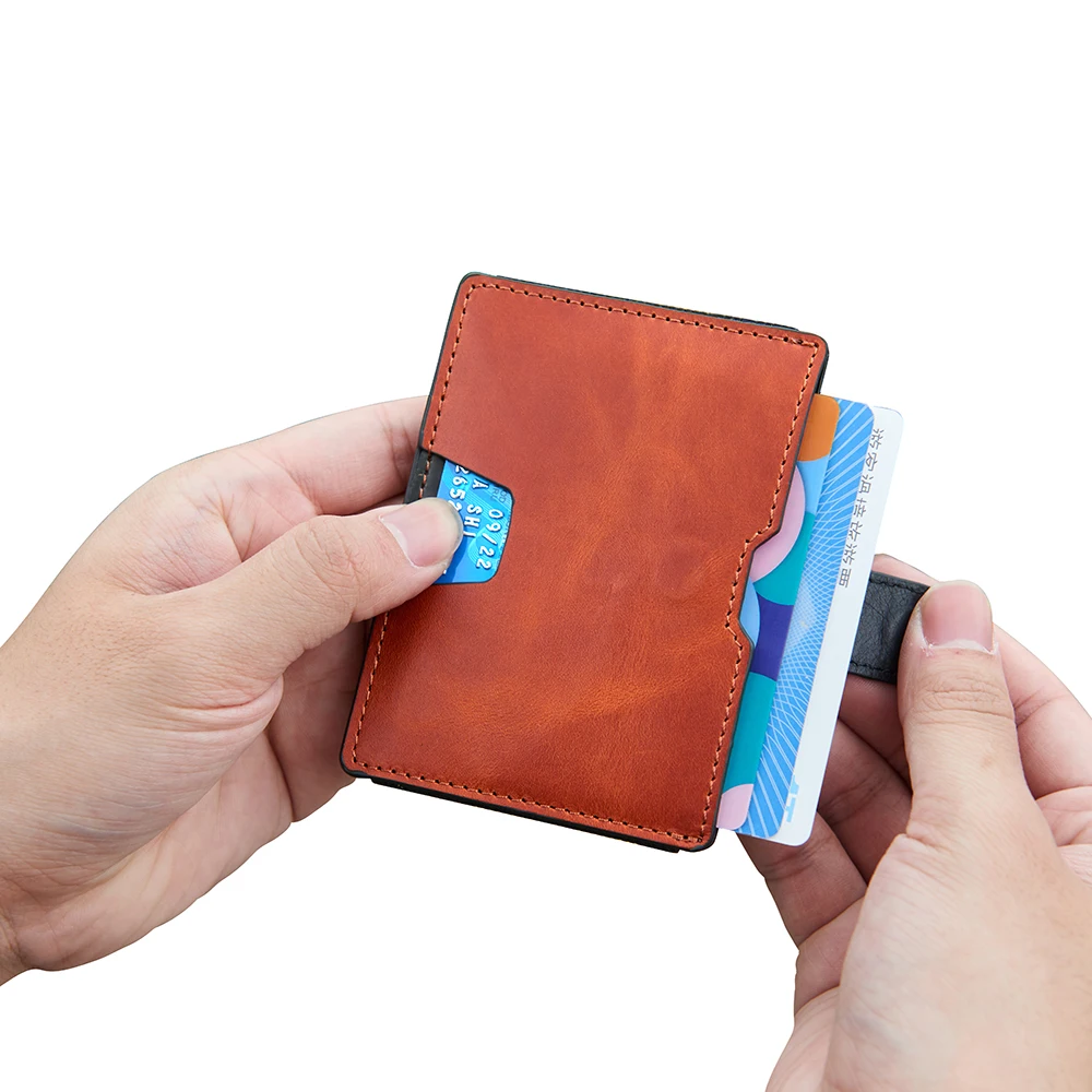 2020 маленький кожаный держатель для кредитных карт Мужской Компактный мини