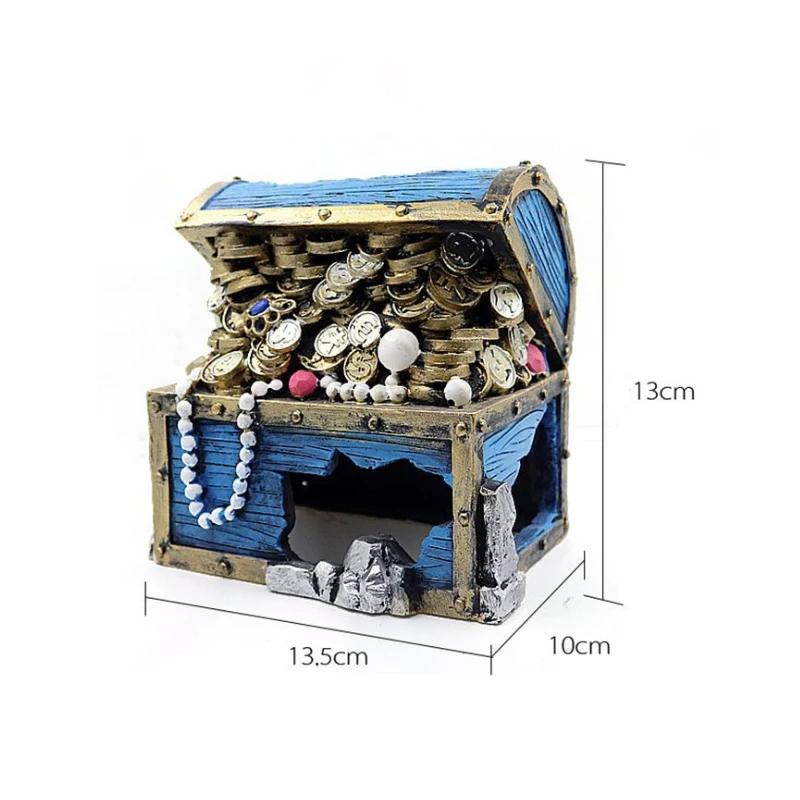 Аквариумные аксессуары ювелирные изделия полимерный полый бокс для сокровищ