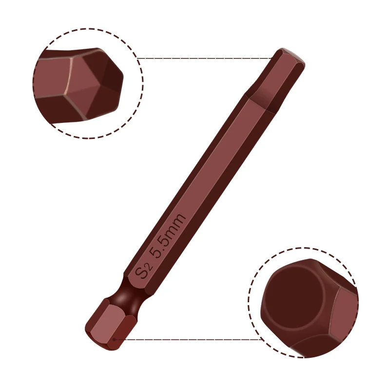 23 шт. Набор торцевых гаечных ключей сверла длиной 60 мм Шестигранная головка