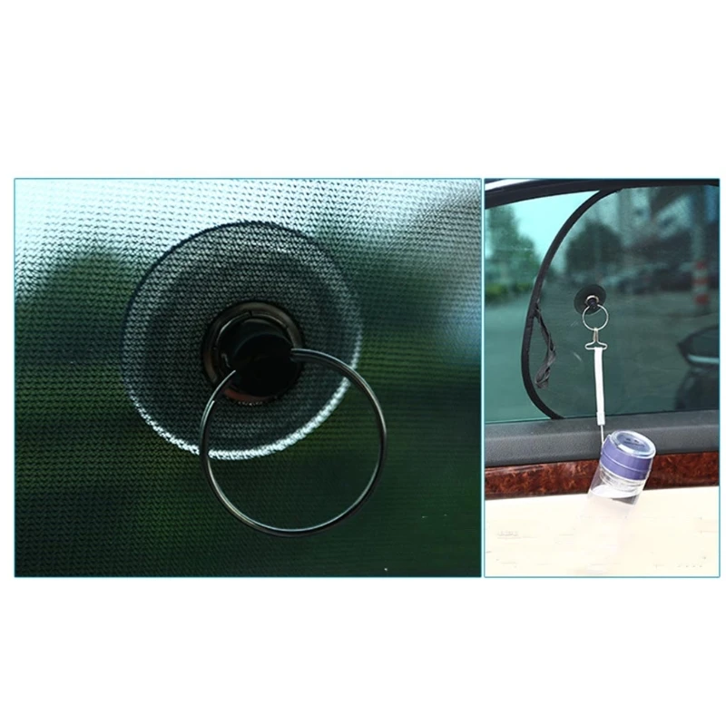 

Складной Сетчатый солнцезащитный блок для окон, совместимый со всеми автомобилями, защита от УФ-лучей, теплозащитная присоска, набор из 2 шт.