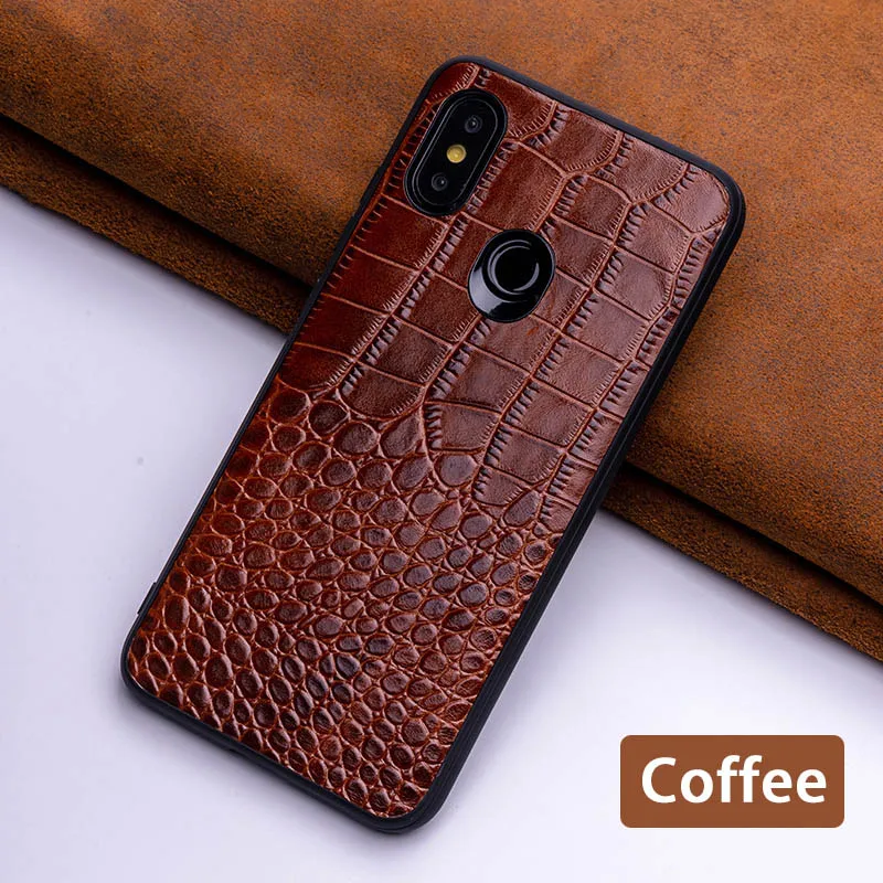 Coffee Воловья кожа чехол для телефона для Xiaomi 8 9 SE 9T A1 A2 Lite A3 F1 Mix 2s Max мы собрали воедино 3 чехол для Redmi 6 6a Примечание 5 6 7 Pro 7A роскошный задняя крышка корпуса - Цвет: Coffee