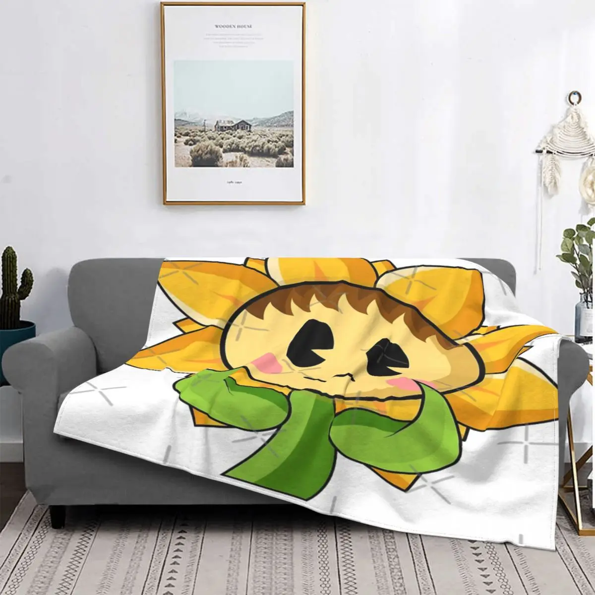 

Manta de girasol para cama, cobertor a cuadros para sofá, manta bonita