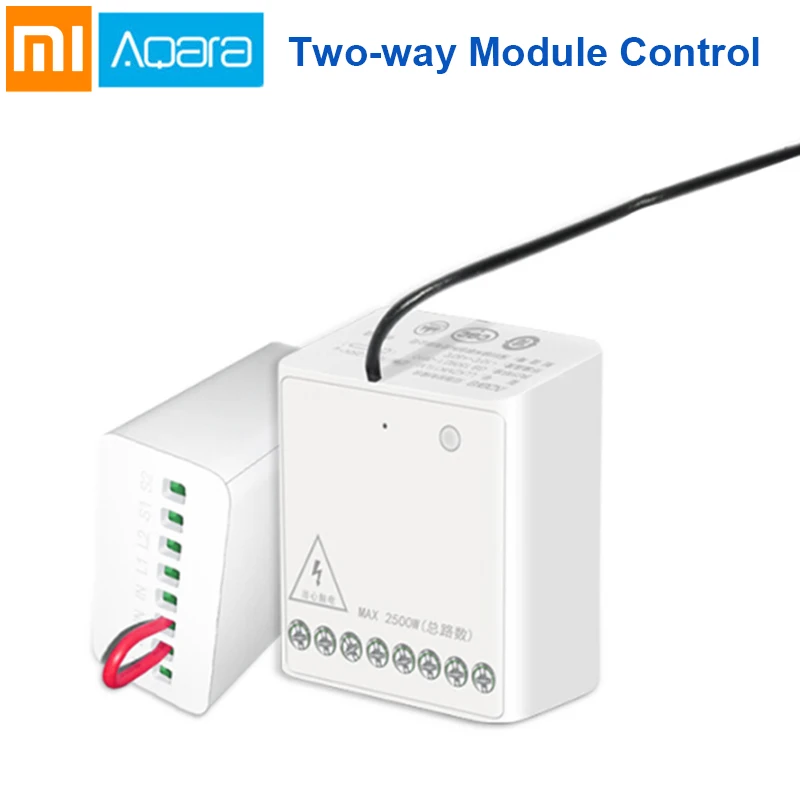 Two-way Module Xiaomi умный дом Комплект Aqara шлюз двери окна человеческого тела датчик температуры и влажности Датчик беспроводной переключатель Zigbee розетка куб - Цвет: Two-way Module