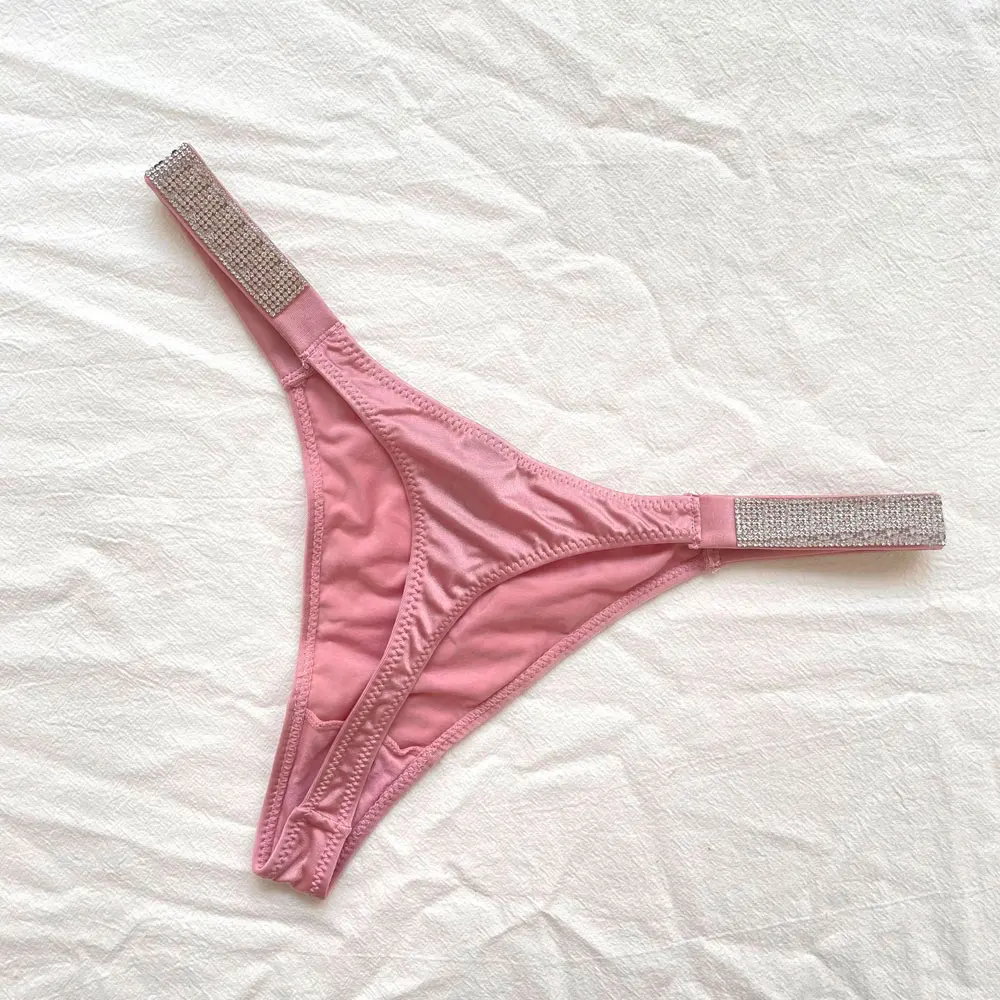 

Ice Silk Thong Lingerie Sexy Low Rise Comfort Panties Women G String Breathable Brand Design Seamless Intimates Underwear Briefs