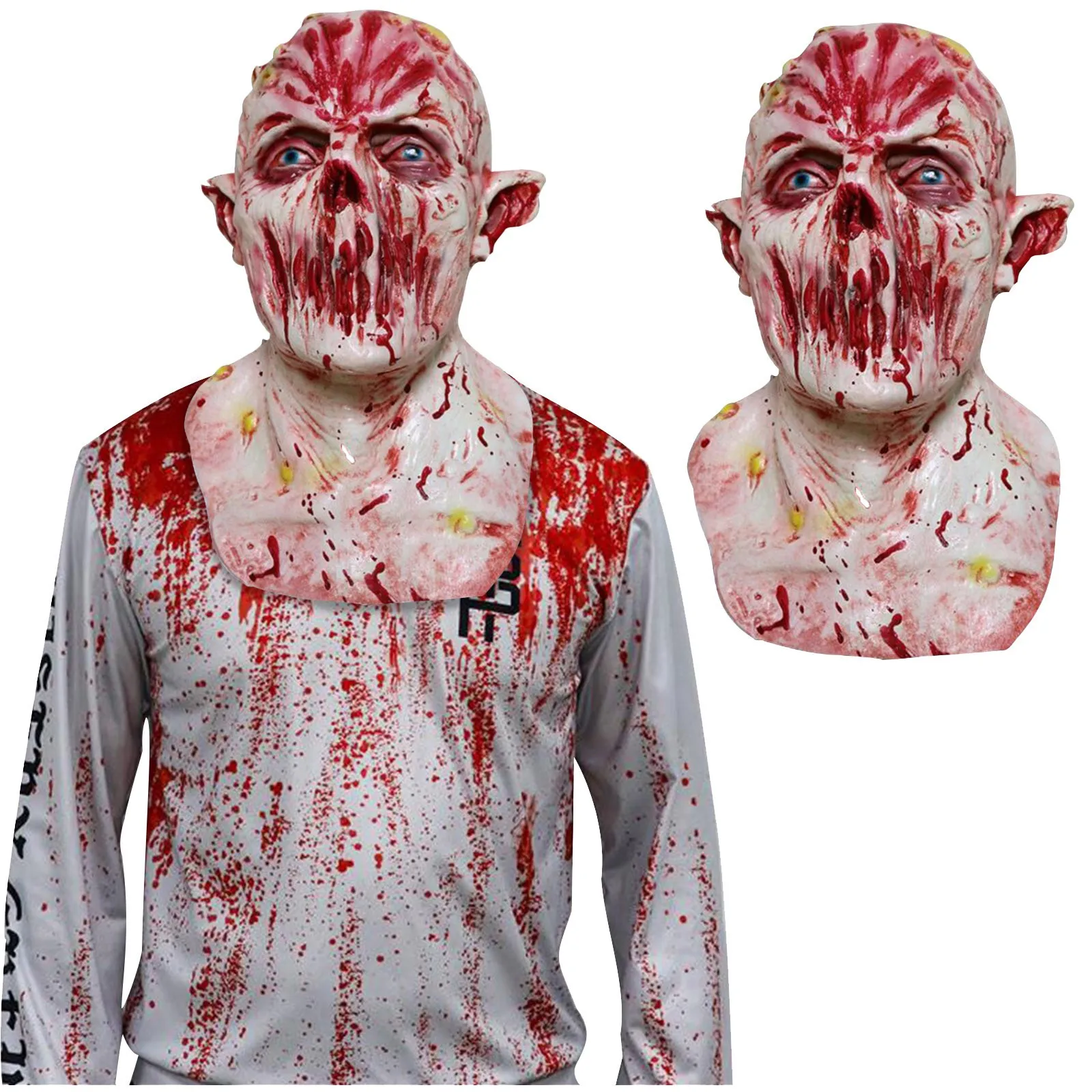 Удобная маска на голову в виде черепа для Хэллоуина взрослых уличная страшная