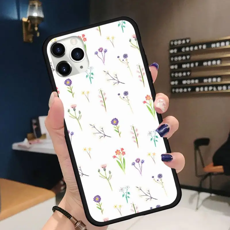 

Dried flowers Phone Case for iPhone 11 12 pro XS MAX 8 7 6 6S Plus X 5S SE 2020 XR Soft silicone