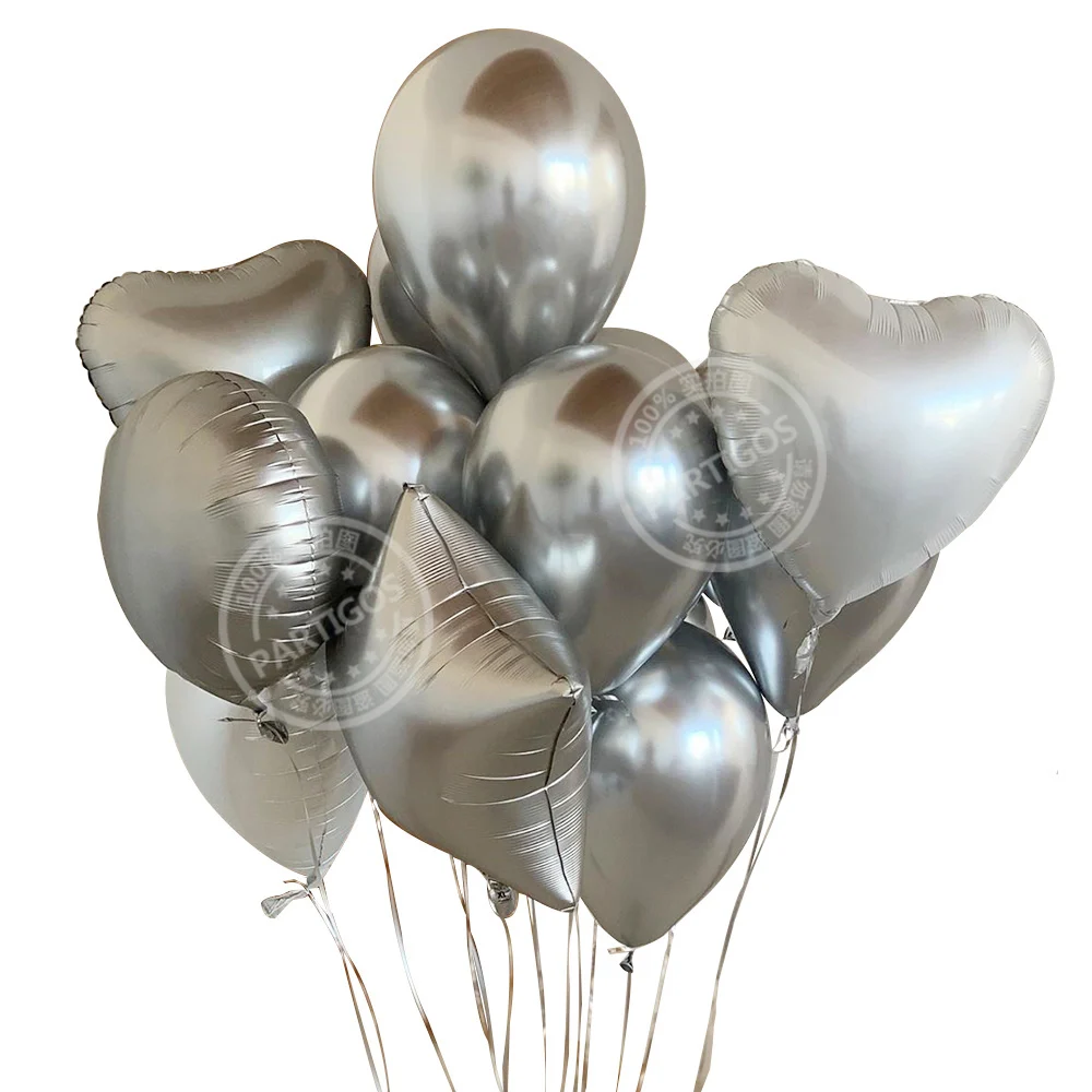 16 шт. 18 дюймов Золотая Звезда зеленое сердце глобус металлический Гелиевый шар