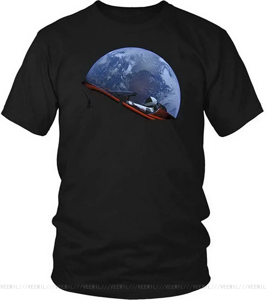 Футболка унисекс Starman модная рубашка с орбитальным вокруг земли район Spacex