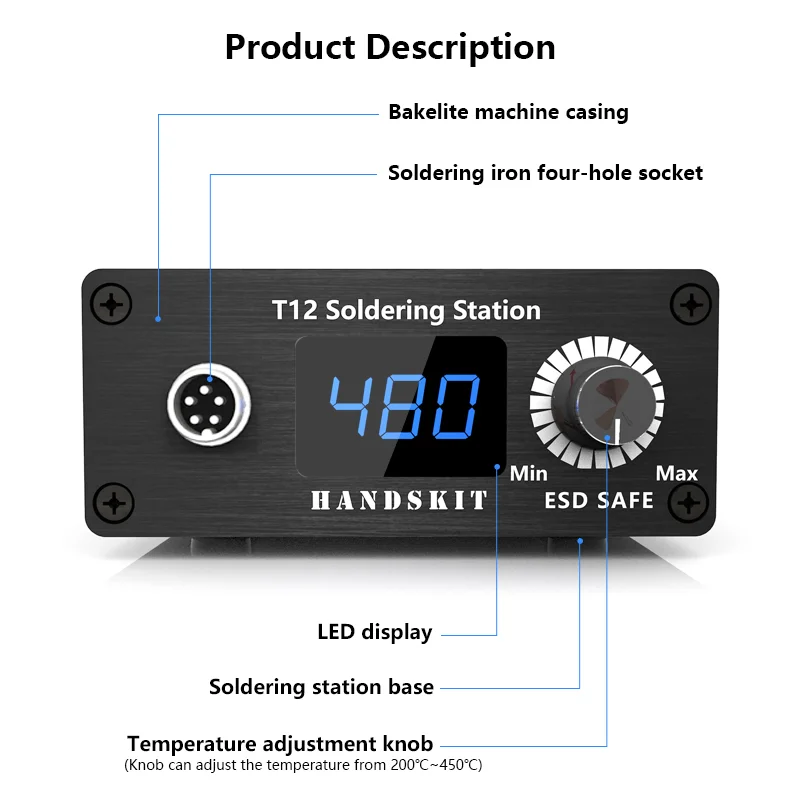 

MINI T12 Soldering Station DC 110V - 240V Temperature Controller Digital Electronic Soldering Station Welding Iron welding Tools