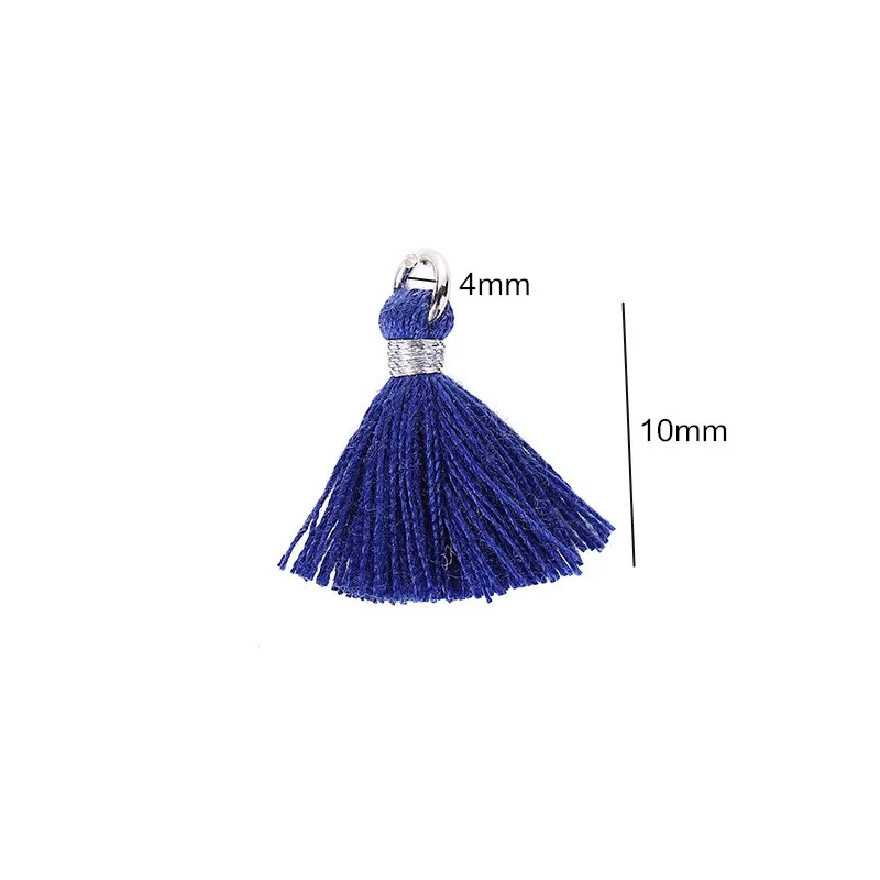 50Pcs 10mm Mini Hanging Ring Tassel Trim Pendants DIY Craft Materials Jewelry Earrings Accessories Materials Small Fringe Trims images - 6
