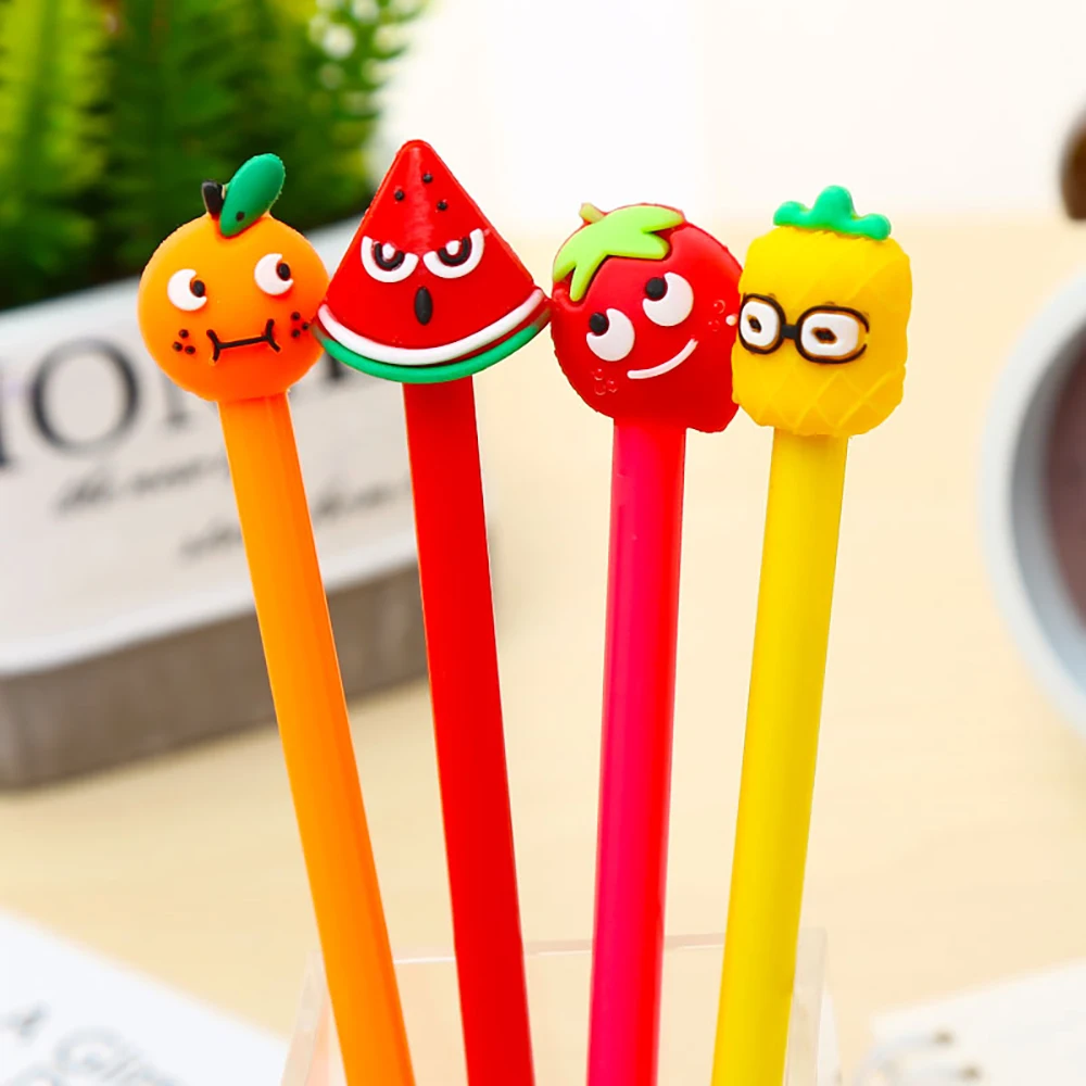 

Cool Funny Kawaii Cute Gel Pen Strawberry Watermelon Blue Kawai Stationery Store School Supply Stationary Office Accessory Thing