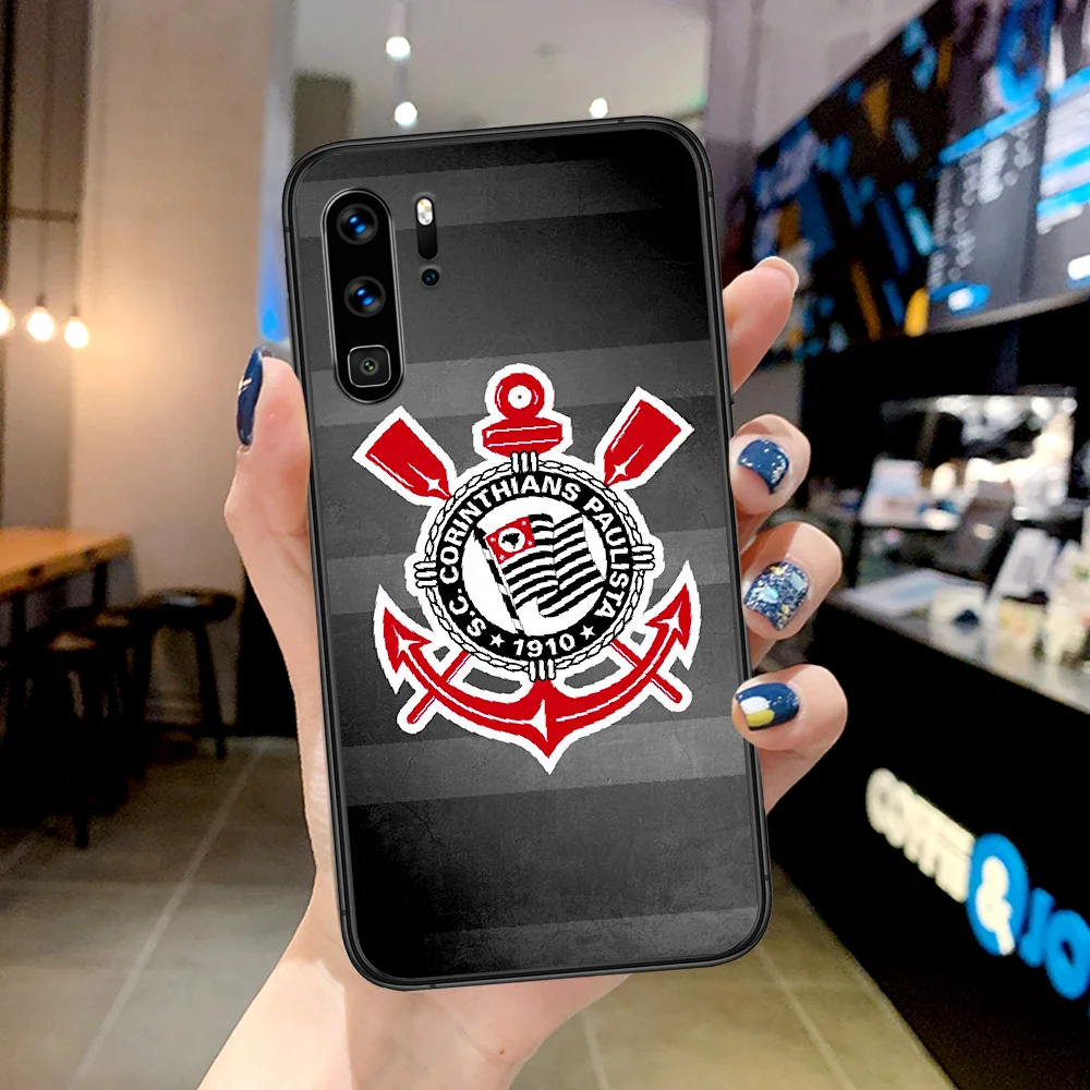 

Corinthians Soccer Paulista Phone Case For Huawei P Mate Smart 10 20 30 40 Lite Z 2019 Pro black Cell Silicone Hoesjes Tpu