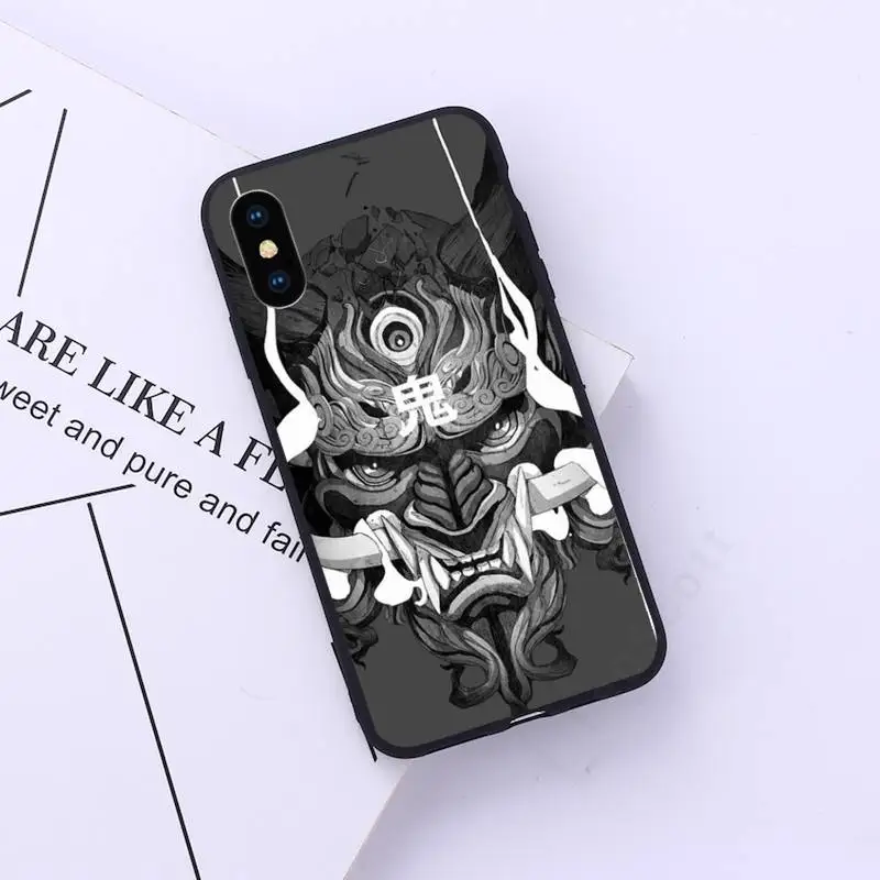 

Japanese samurai oni mask Phone Case for iPhone 11 12 pro XS MAX 8 7 6 6S Plus X 5S SE 2020 XR