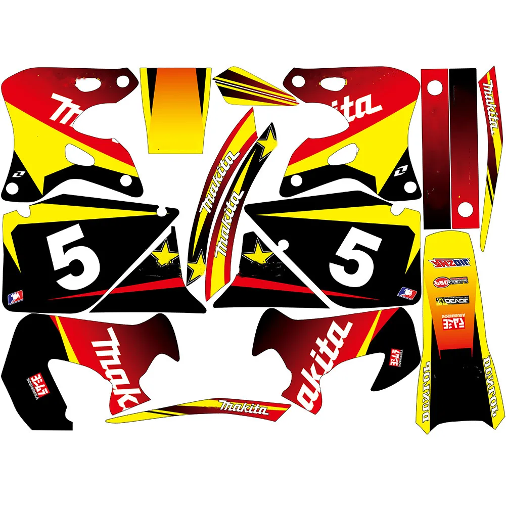 Free custom numbers name For suzuki 250 RMX 1996 Graphics 3M Stickers Decals RMX250S 1997 1998 1999 2000 | Автомобили и мотоциклы