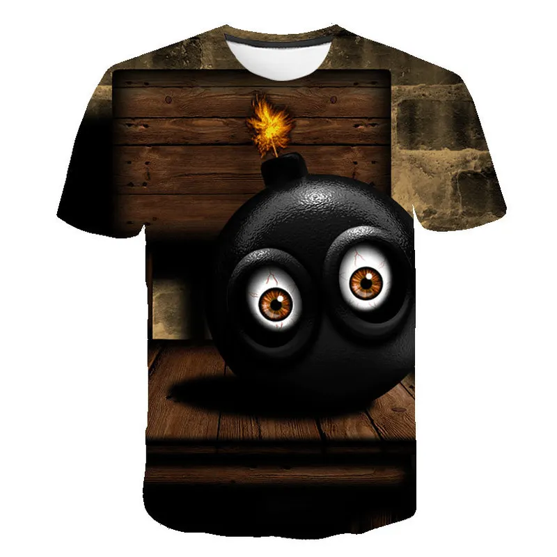 

4-14T Children Boy T-Shirt Design Baby Top Summer Clothing Toddler Fashion T-Shirt Cute Children Play Dress 3D Printed Pattern