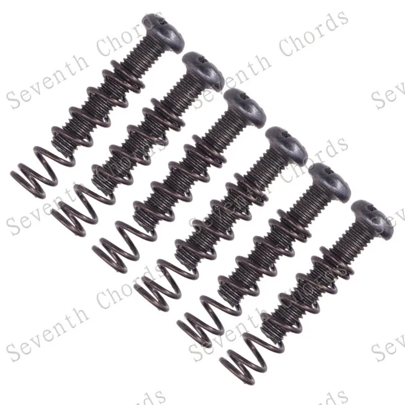 6pcs elektrische gitarre tremolo brücke string sättel montieren konische frühling und schrauben silber schwarz gold zubehör teile