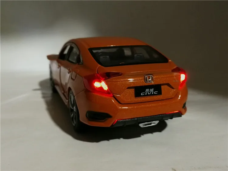 1/32 весы HONDA CIVIC моделирования игрушечного автомобиля металла литья под давлением модель с отступить звук светильник детские игрушки подарок на день рождения