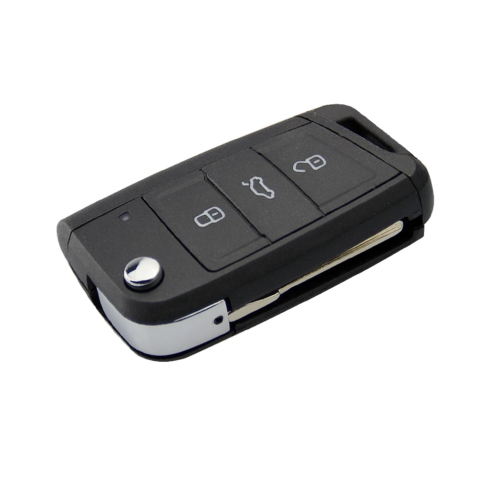 Чехол Okeytech для автомобильного ключа с 3 кнопками Skoda Octavia Volkswagen Passat Golf 7 MK7 Seat Polo и