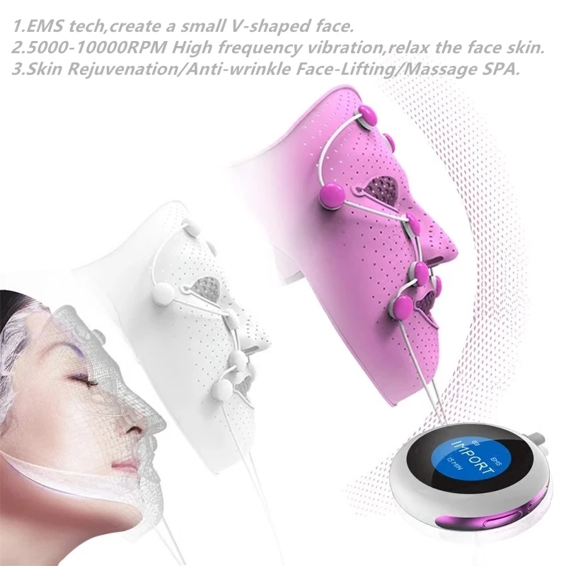 Электрическая вибрация лица спа массаж омоложения кожи против морщин маска для