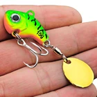 Тонущая металлическая Рыболовная Приманка VIB с вращающимся ложным хвостом, жесткий воблер крэнкбейты, виброспиннер, Снасть