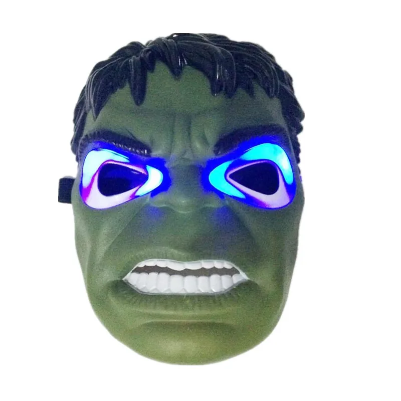 2020 Хэллоуин светодиодный головной маска супер герой Халк/Капитан
