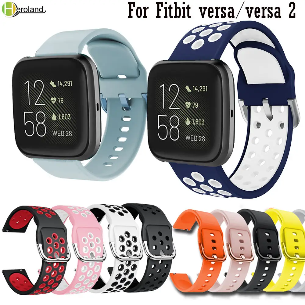 Ремешок для наручных часов Fitbit Versa2 спортивный силиконовый дышащий ремешок / Versa