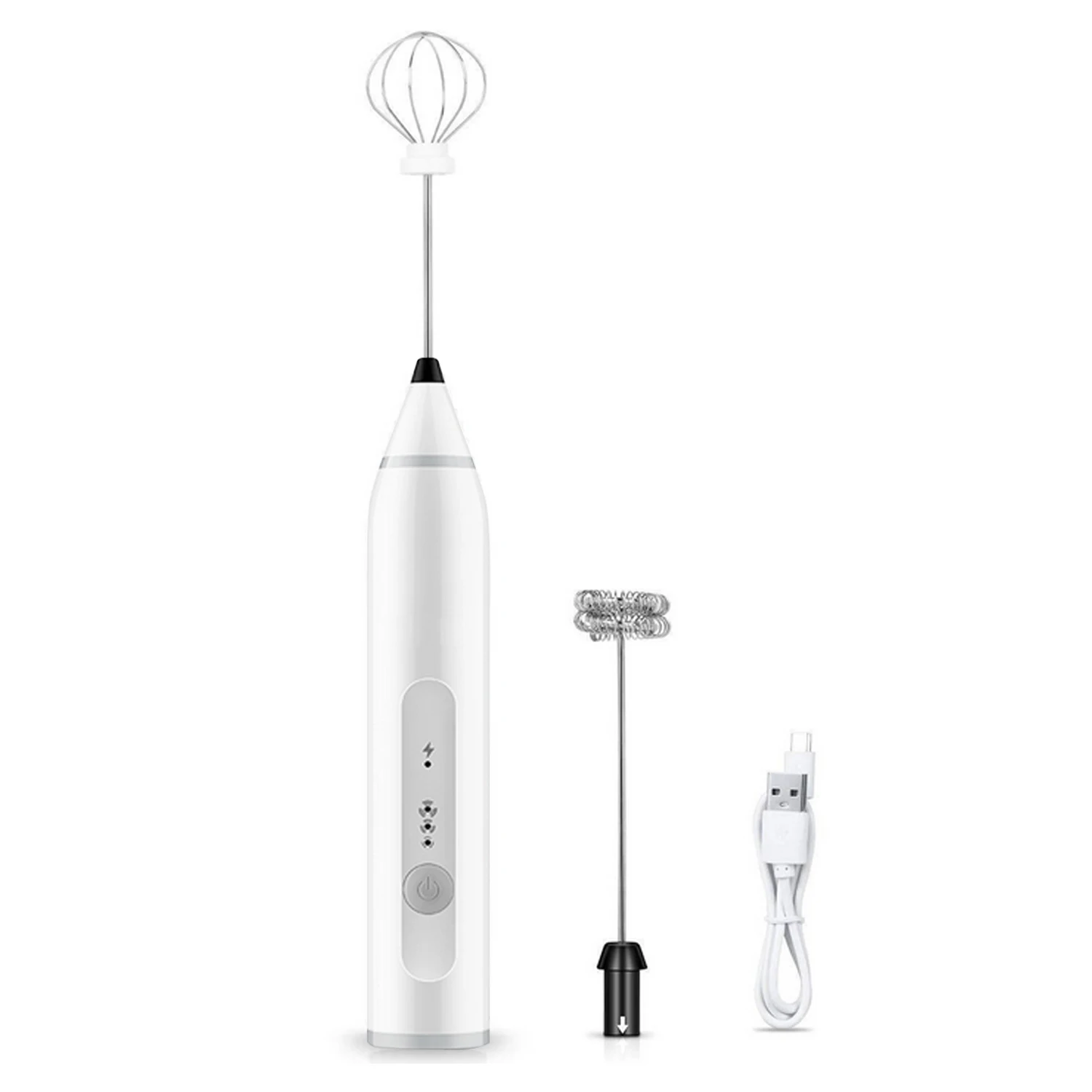 Behogar Electric Milk Frother USB Rechargeable 3 Speed Handheld Coffe Creamer Foam Maker Foamer Egg Mixer Beater for Home | Дом и сад