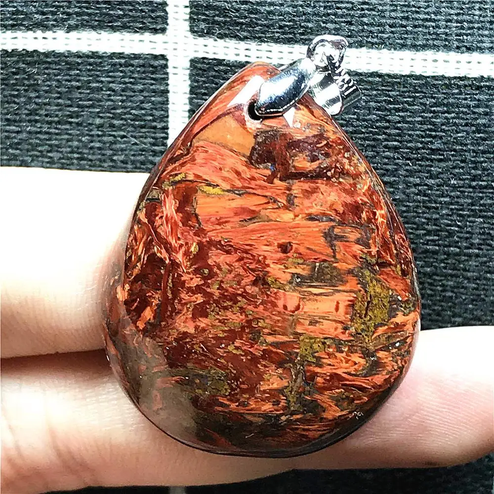 Топ из натурального красный Pietersite кулон для обувь мужчин и женщин Намибии с