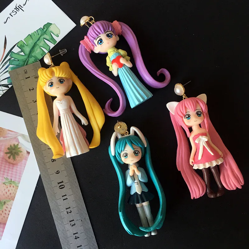 Длинные серьги милые асимметричные красивые для девушек жемчужные ногтей женщин