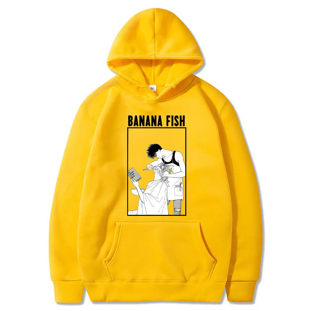 

BANANA FISH Fashion Hoodie Pullover Print Anime Cool Men Women Hoodies Top Casual Pocket Long Sleeve Hooded Sweatshirts Tops