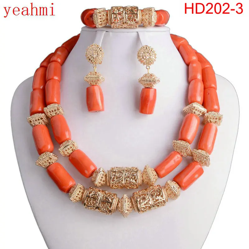 

Натуральные коралловые бусы, сказочные коралловые Свадебные африканские бусы, комплекты ювелирных изделий, роскошный свадебный костюм, ож...