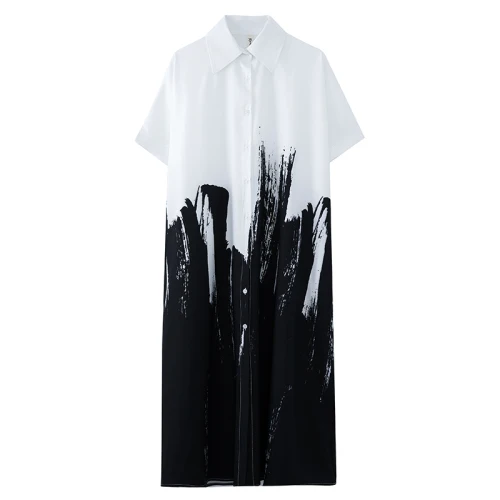 

Literary Dress For Women Contrast Ladies Dresses High Quality Vestidos De Fiesta De Noche Casual Roupas Feminina Dress Shirt