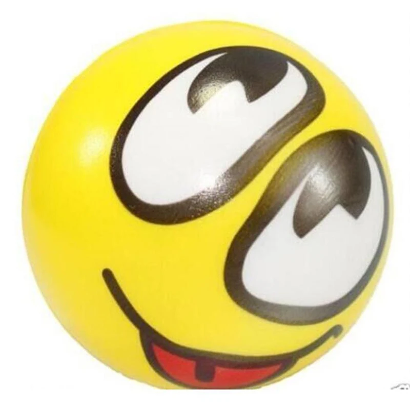 

Anti Stress Ball Relief Cartoon Smiley Face PU Foam Balls Decompression Toy For Children Boys Girls 63mm 12pcs