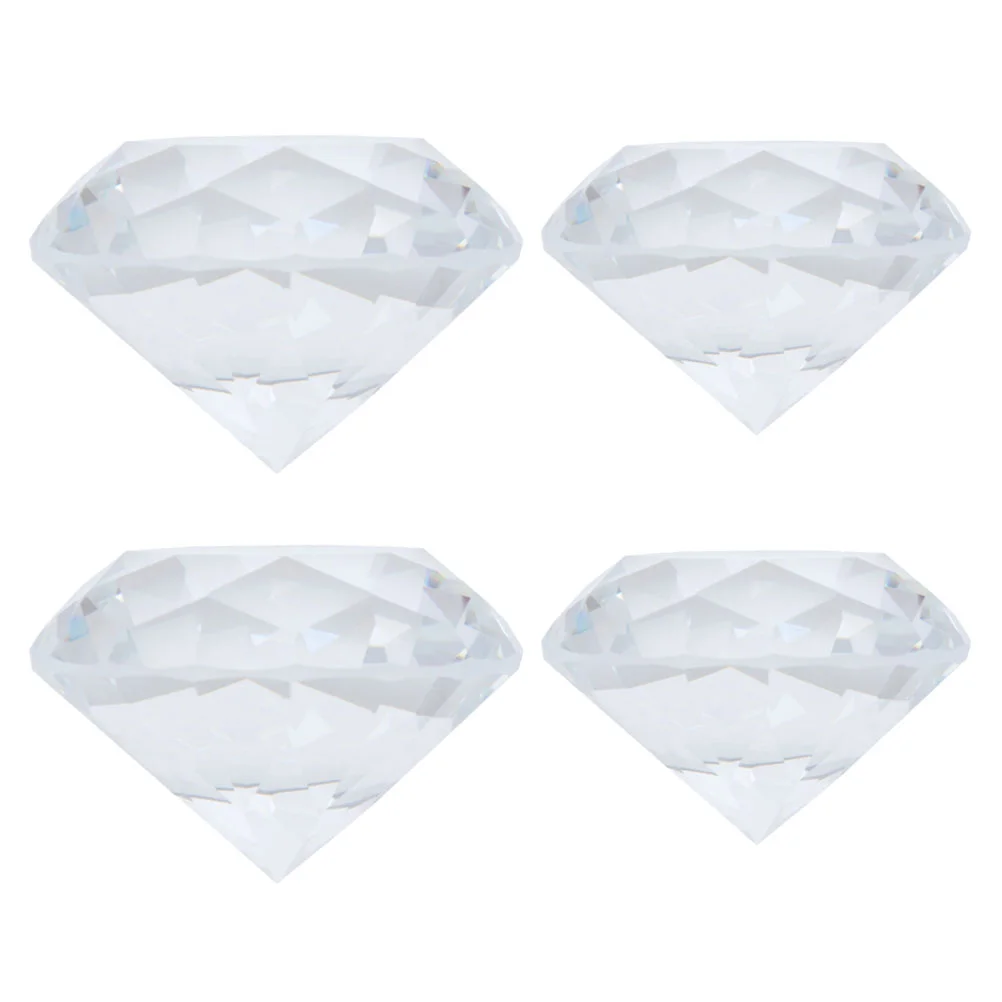 

4pcs Decorative Simulation Diamond Crystal Diamond Decor Nail Art Photo Prop