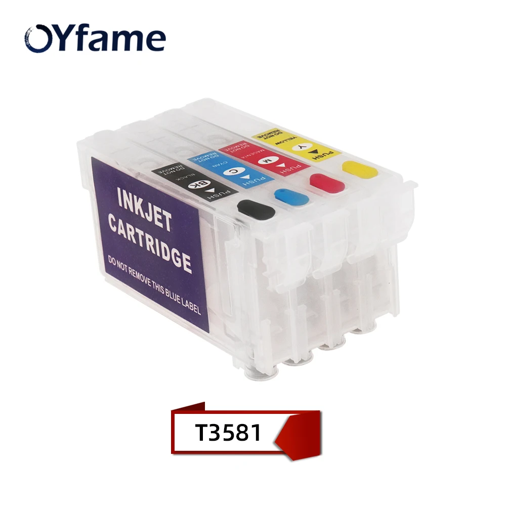 

OYfame For Epson T35 T35XL Ink Cartridge T3581-T3584 T3591T3594 Cartridge refill For Epson WF4720DWF WF4725DWF WF4730DWF Printer
