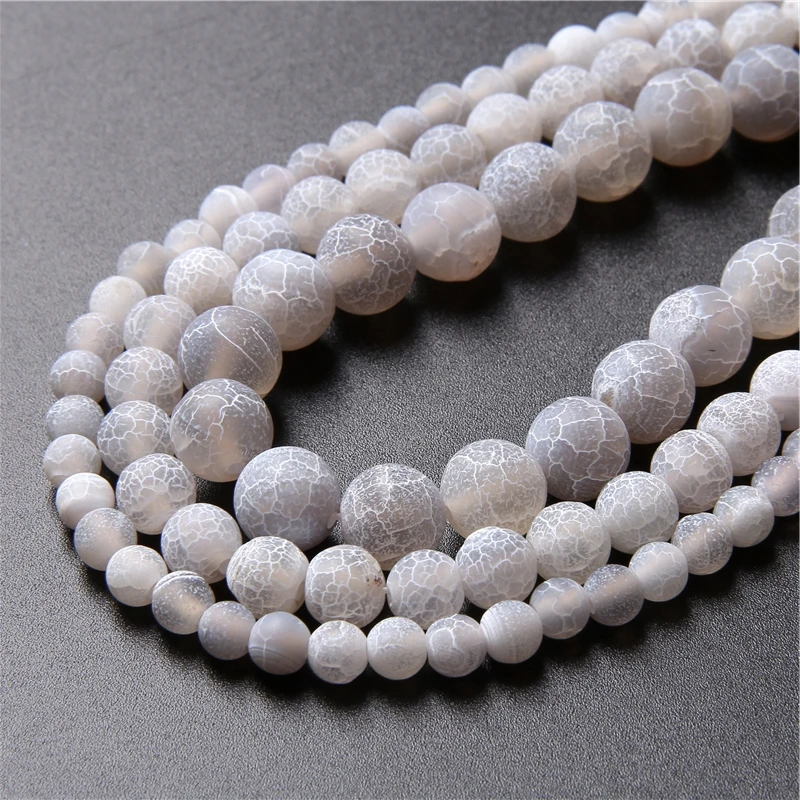 15 5 дюйма стандартные тусклые выветренные белые Агаты круглые свободные бусины 6 8