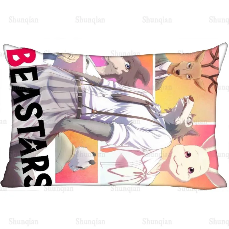 

Anime BEASTARS Pillowcase Satin Fabric Pillow Cover New Rectangle Zipper Pillow Cases Home Office Wedding Decorative 0409